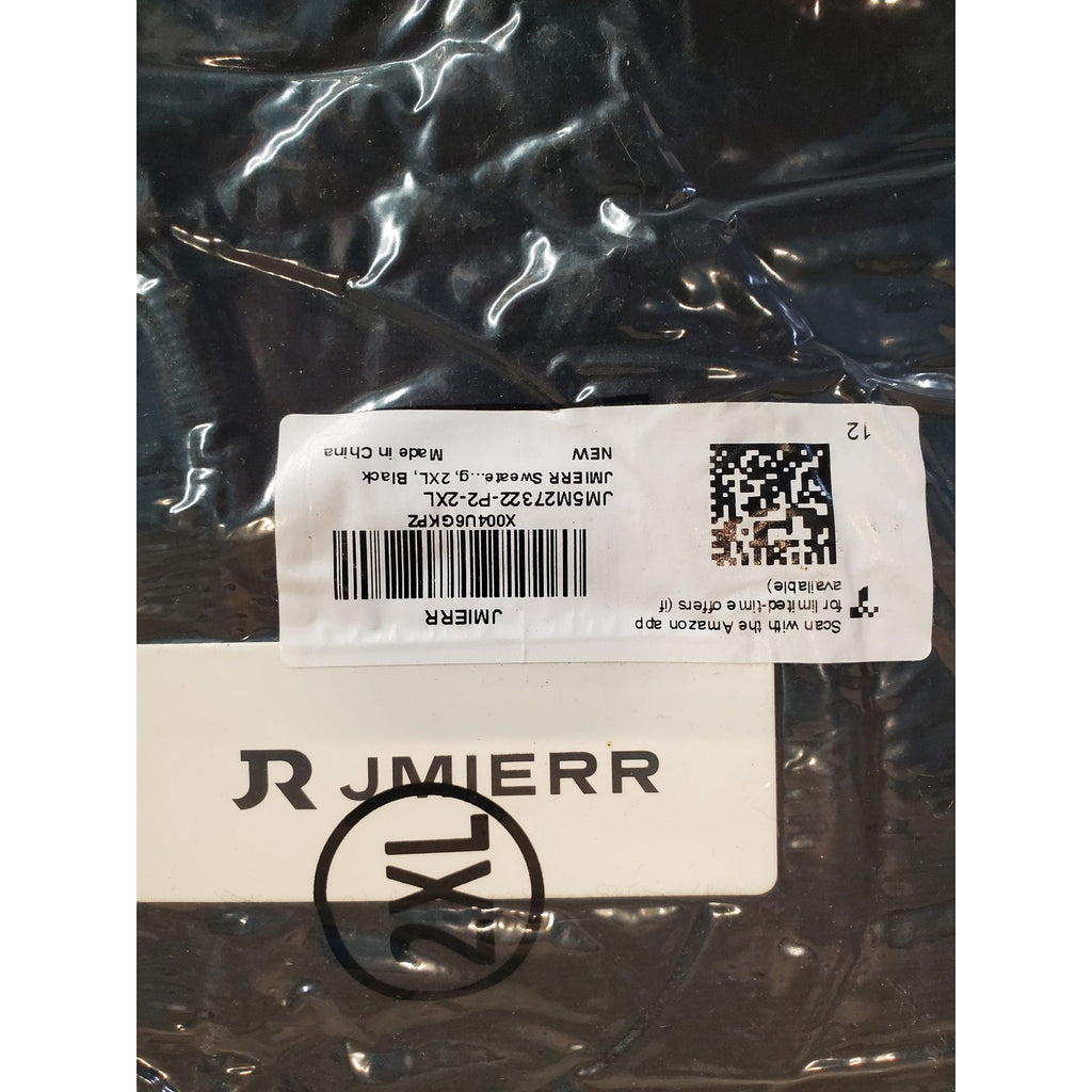 JMIERR Mens Sweater 2XL Black Crewneck Pullover Long Sleeve Lightweight New