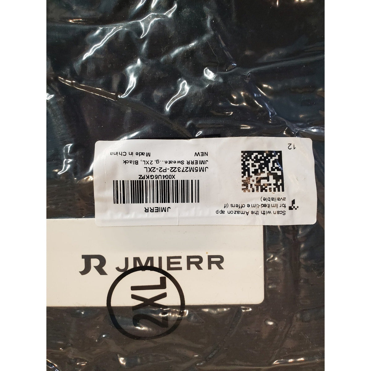 JMIERR Mens Sweater 2XL Black Crewneck Pullover Long Sleeve Lightweight New