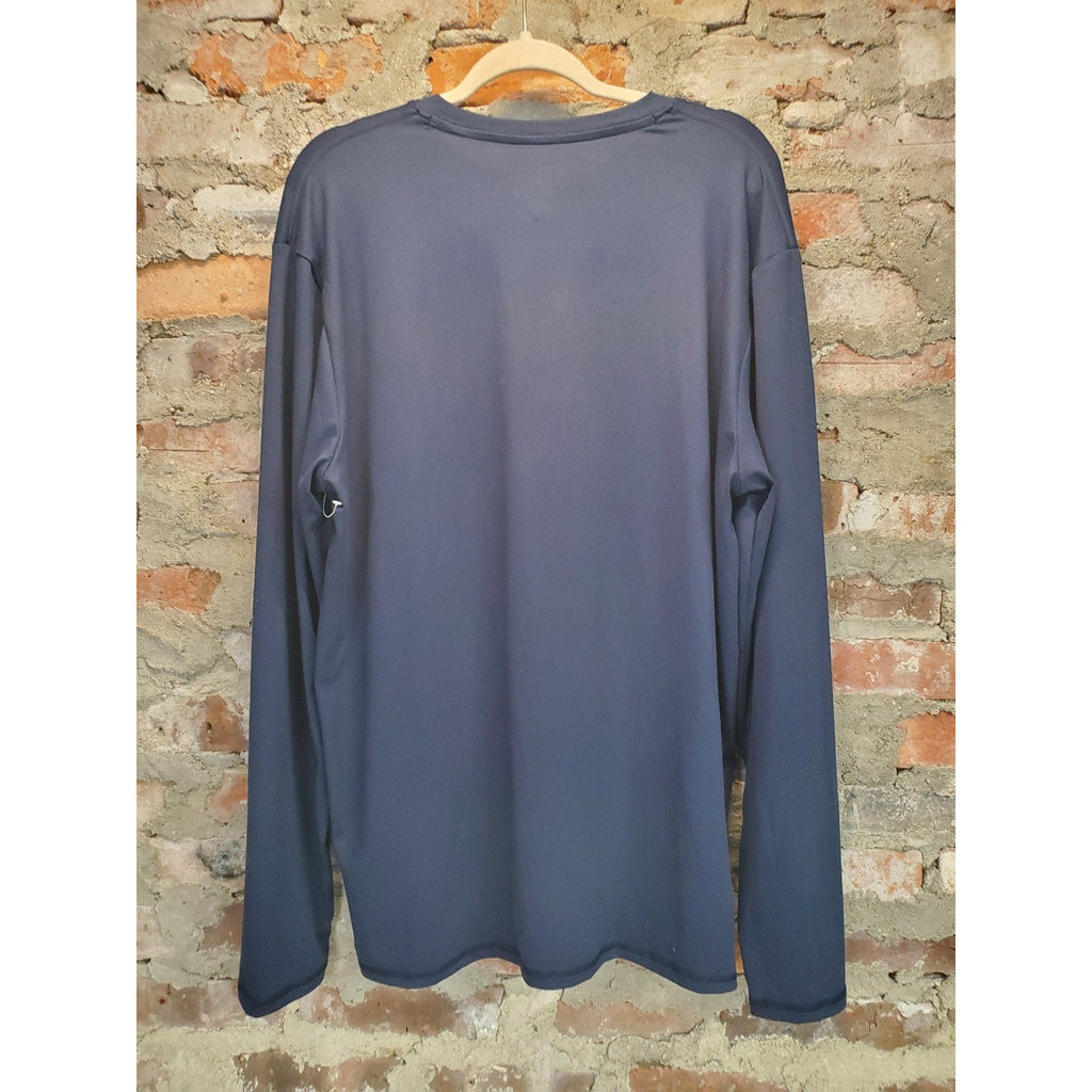 Quiksilver Mens Long Sleeve Crew Neck Shirt XL Navy Athletic Performance