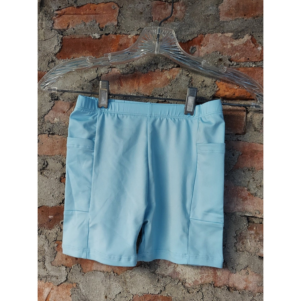 NEW Girls Sz 7/8 Light Blue Tennis Golf Dress Shorts Set Collared Activewear