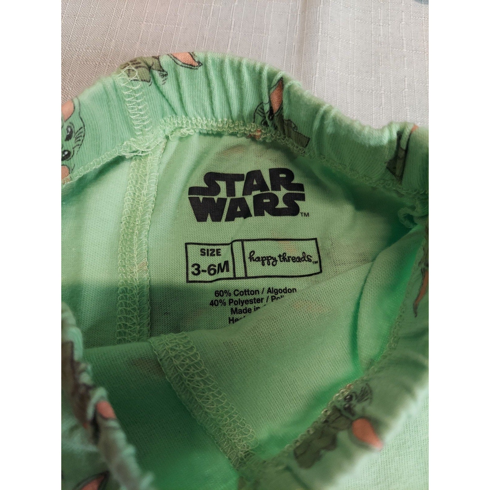 Star Wars Baby Grogu T Shirt Shorts Outfit Set 3-6M Gray Green The Mandalorian