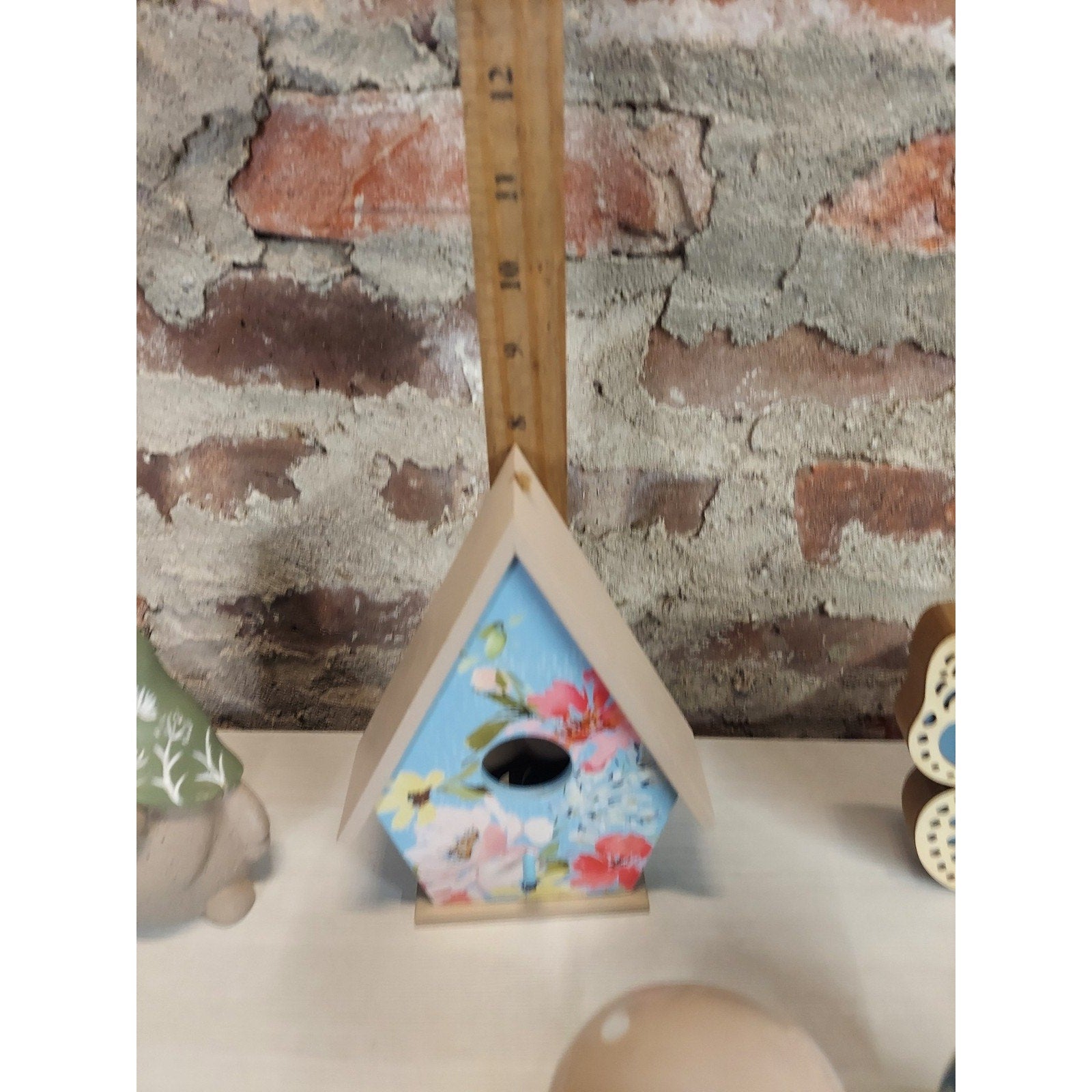 Whimsical Garden Decor Set Gnomes Mushrooms Birdhouse Butterfly Spring Home