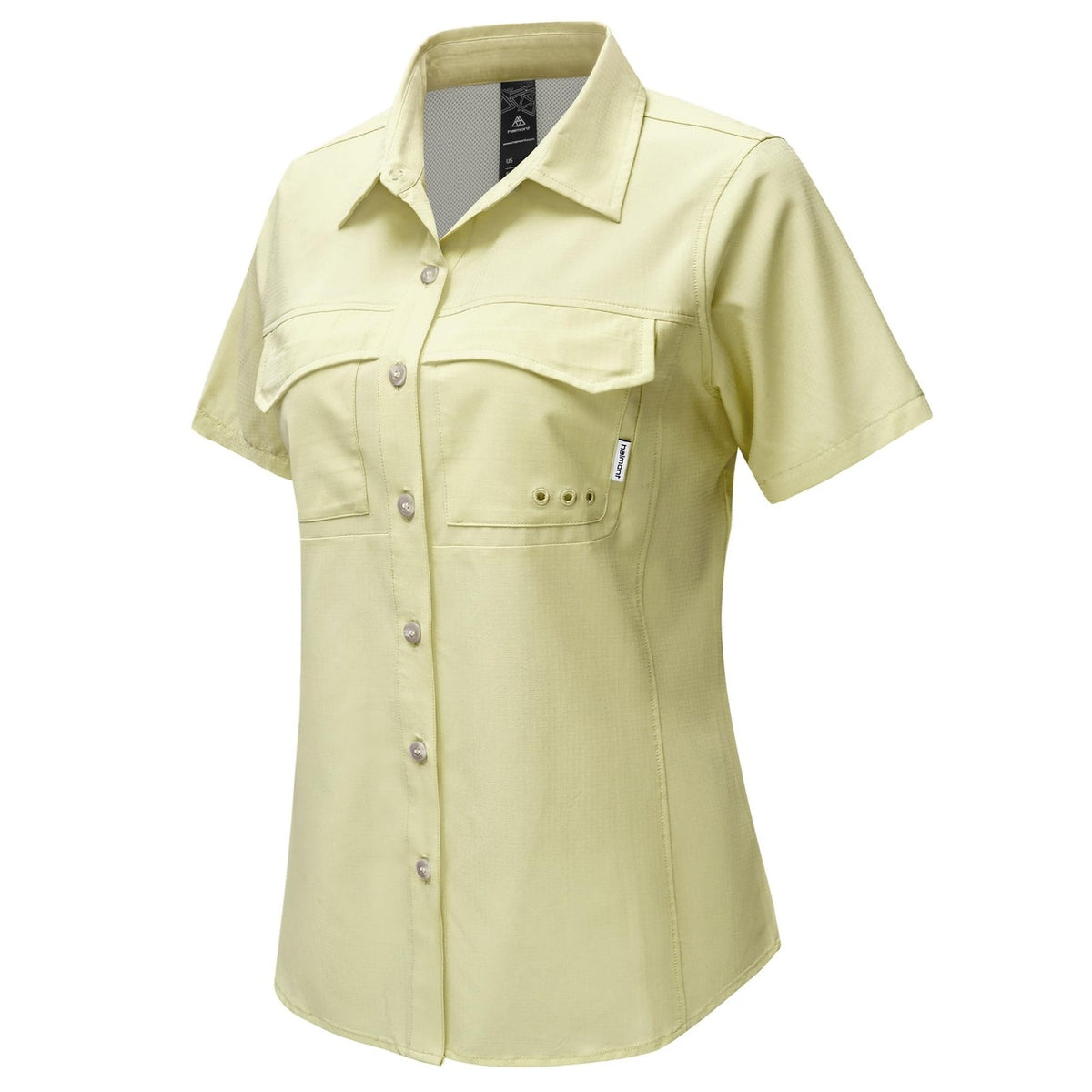 Haimont Womens Sun Protection Fishing Shirt XS Khaki Short Sleeve Button Up