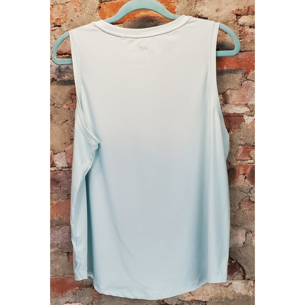 DSG Womens Tank TopShirt 2x XXL Light Blue Athletic Performance Workout