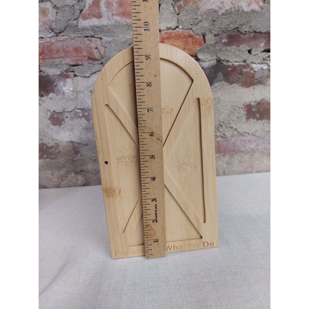 Bamboo Phone Storage Box Arched Door Cell Phone Organizer Digital Detox