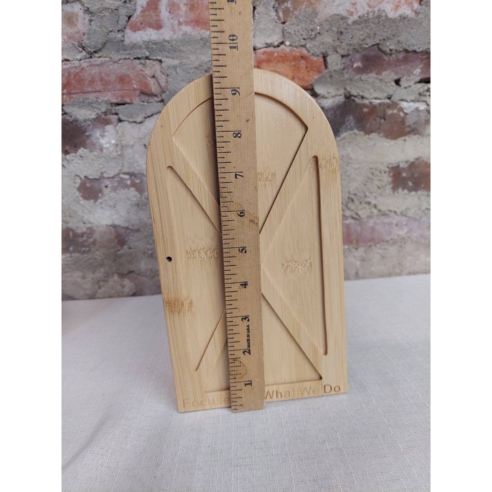 Bamboo Phone Storage Box Arched Door Cell Phone Organizer Digital Detox