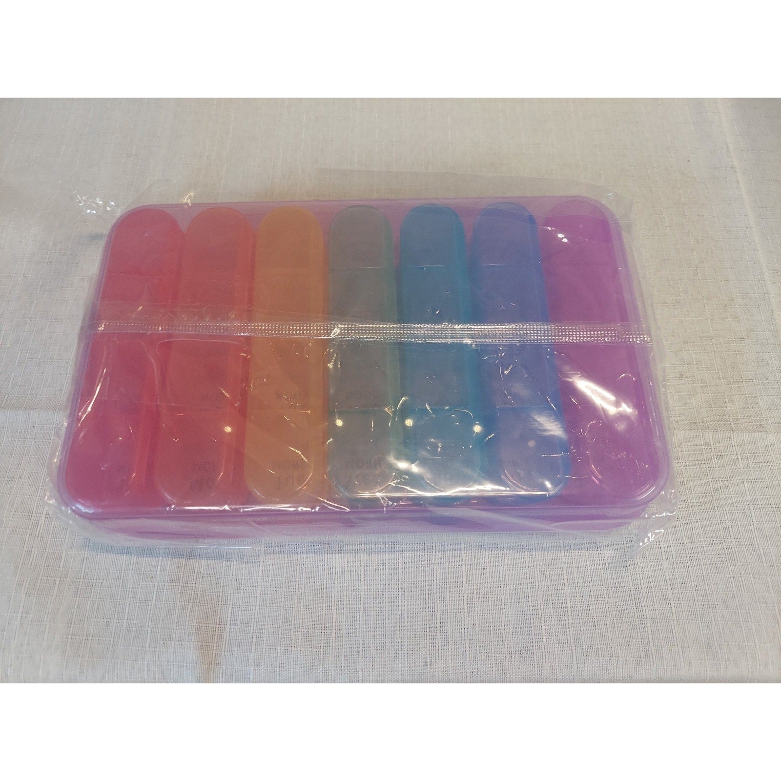 Pill Organizer Weekly 7 Day 4 Times Daily Medicine Vitamin Box Multicolor Purple