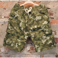 The Childrens Place Boys Cargo Shorts Size 6 Camo Green Elastic Waist Drawstring