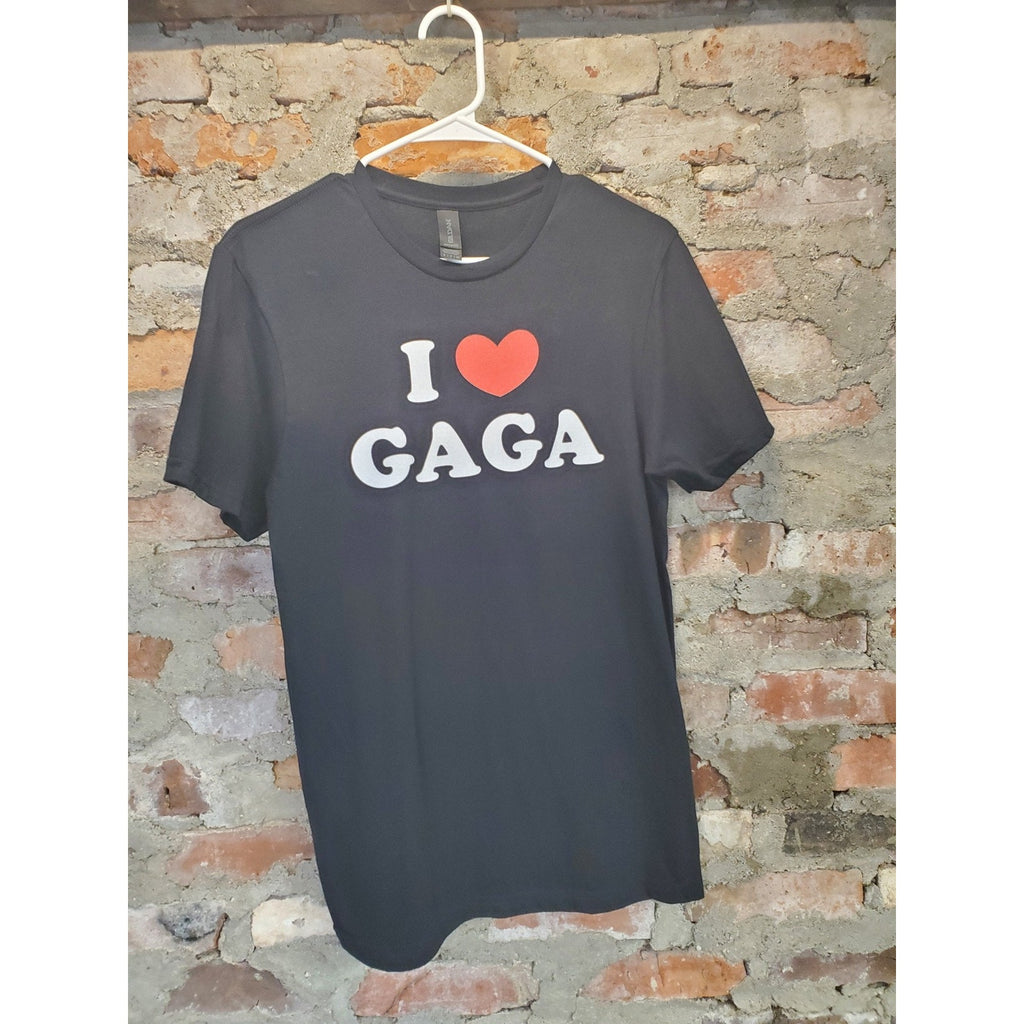 Gildan Unisex T Shirt S Black Softstyle I Love Lady Gaga Graphic Fan Tee