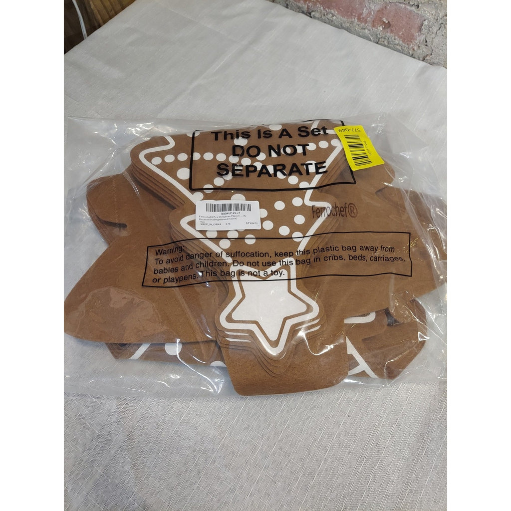 Ferrochef Christmas Tree Gingerbread Felt Placemats Set of 6 Holiday Decor