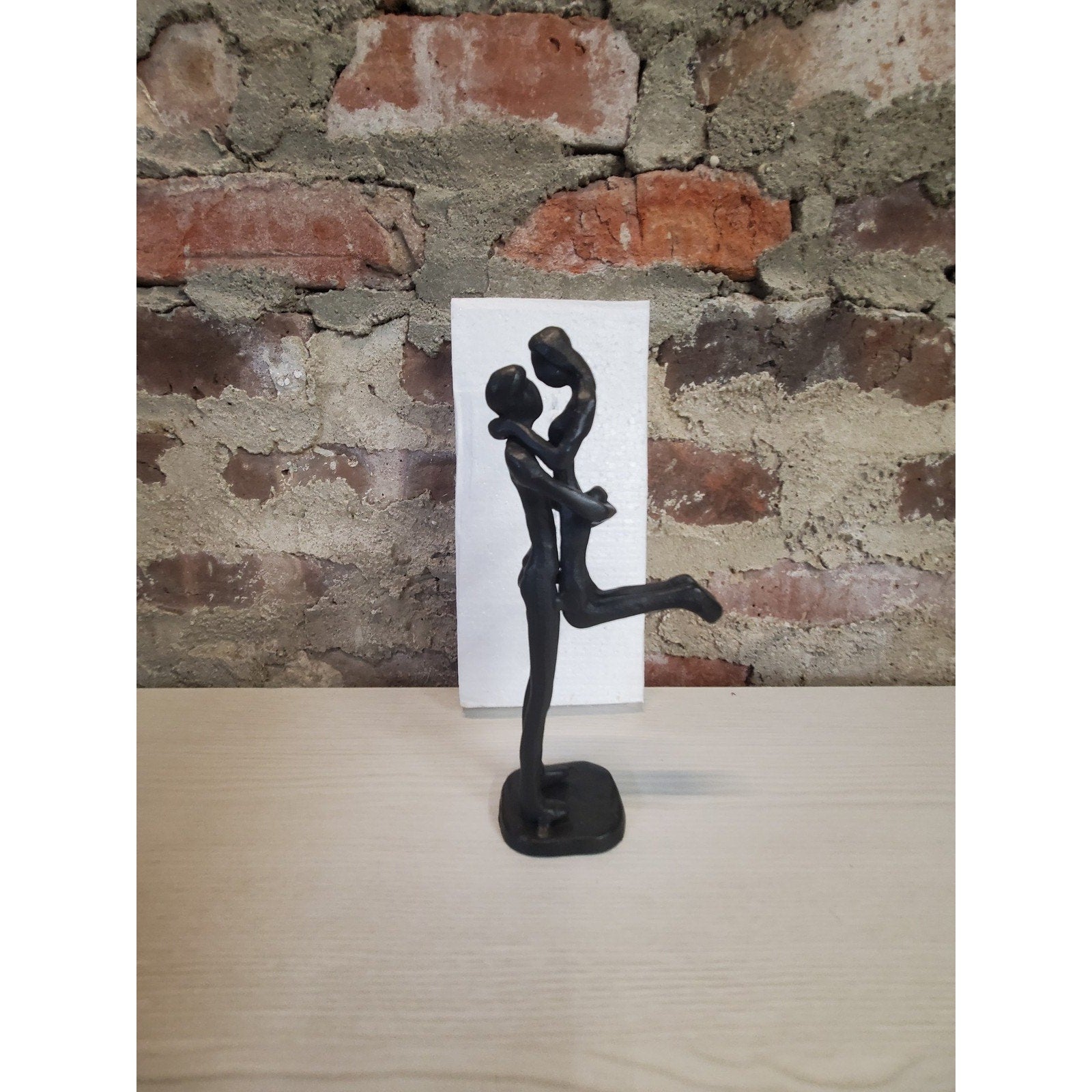 Abstract Couple Embracing Sculpture Figurine Love Statue Home Decor Bronze Look