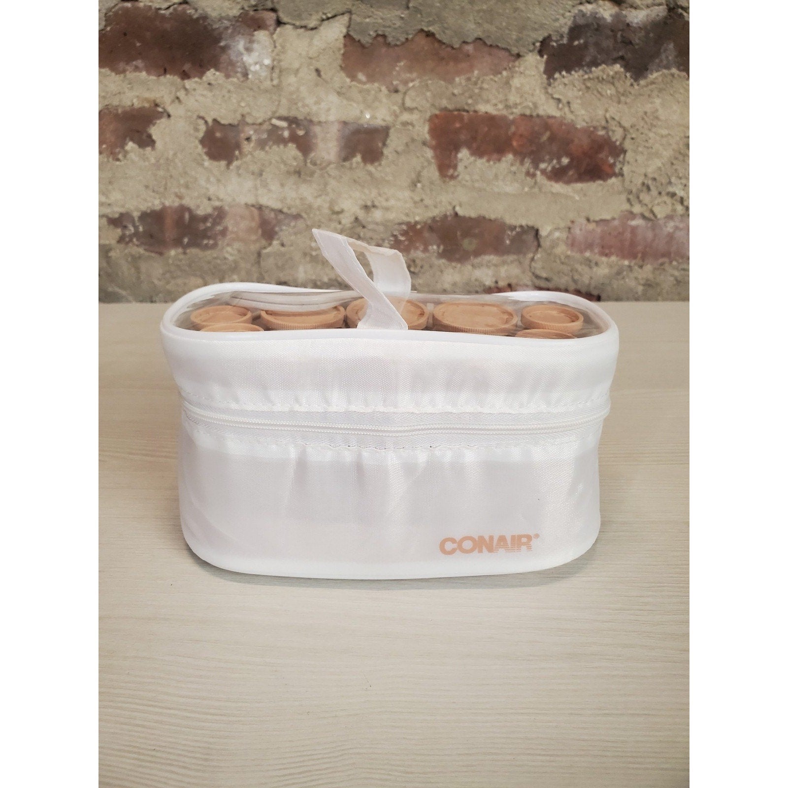 Conair Hot Rollers Travel Set 10 Piece Heated Hair Curlers Pink White