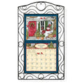Decorative Metal Wall Calendar Holder Scrollwork Heart Design Black Farmhouse