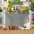 Weatherproof Outdoor Retractable Dog Gate for Deck w No Rust Stainless Steel