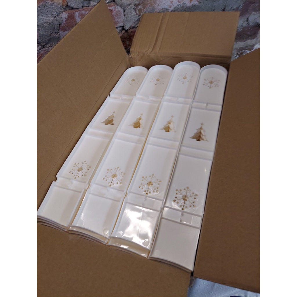 Christmas Tree Fence White Picket Decorative Holiday Snowflake Cutout New28 pcs