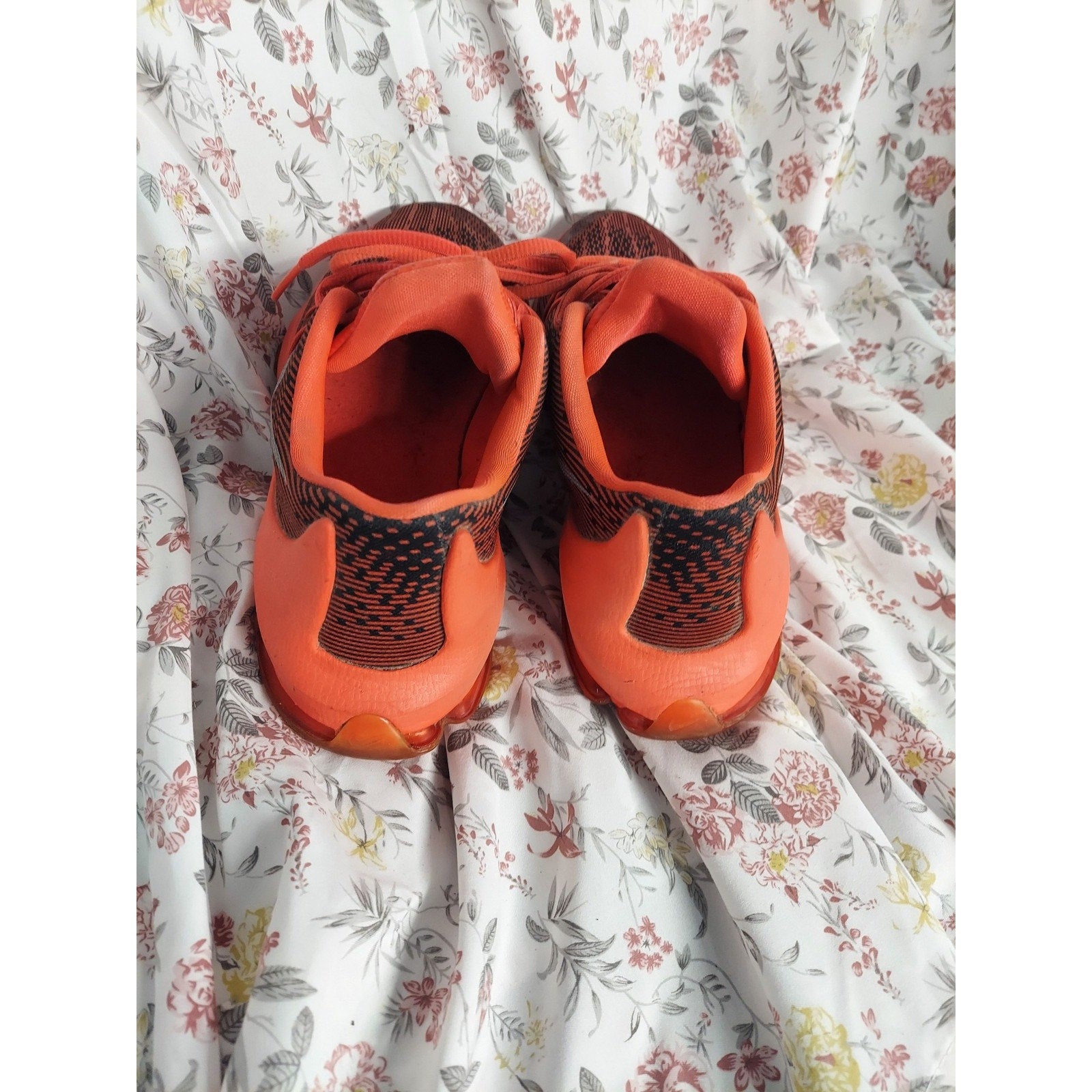 Nike KD 8 Youth 5Y Orange Black Basketball Athletic Training Low Top Shoes