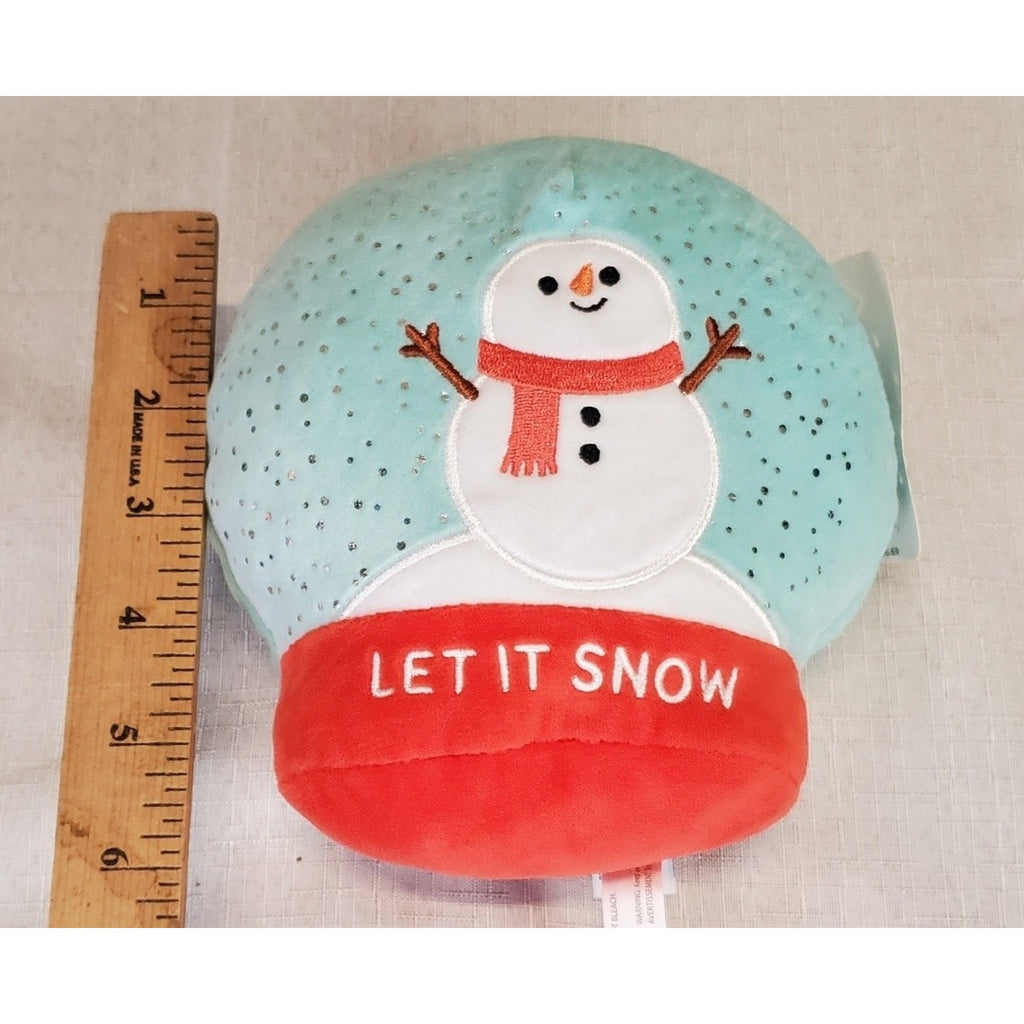Snowman Plush Snow Globe Ornament Let It Snow 6" Christmas American Greetings