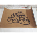 Merry Christmas Doormat Reindeer Welcome Mat Holiday Decor Felt Tan 29x17 In