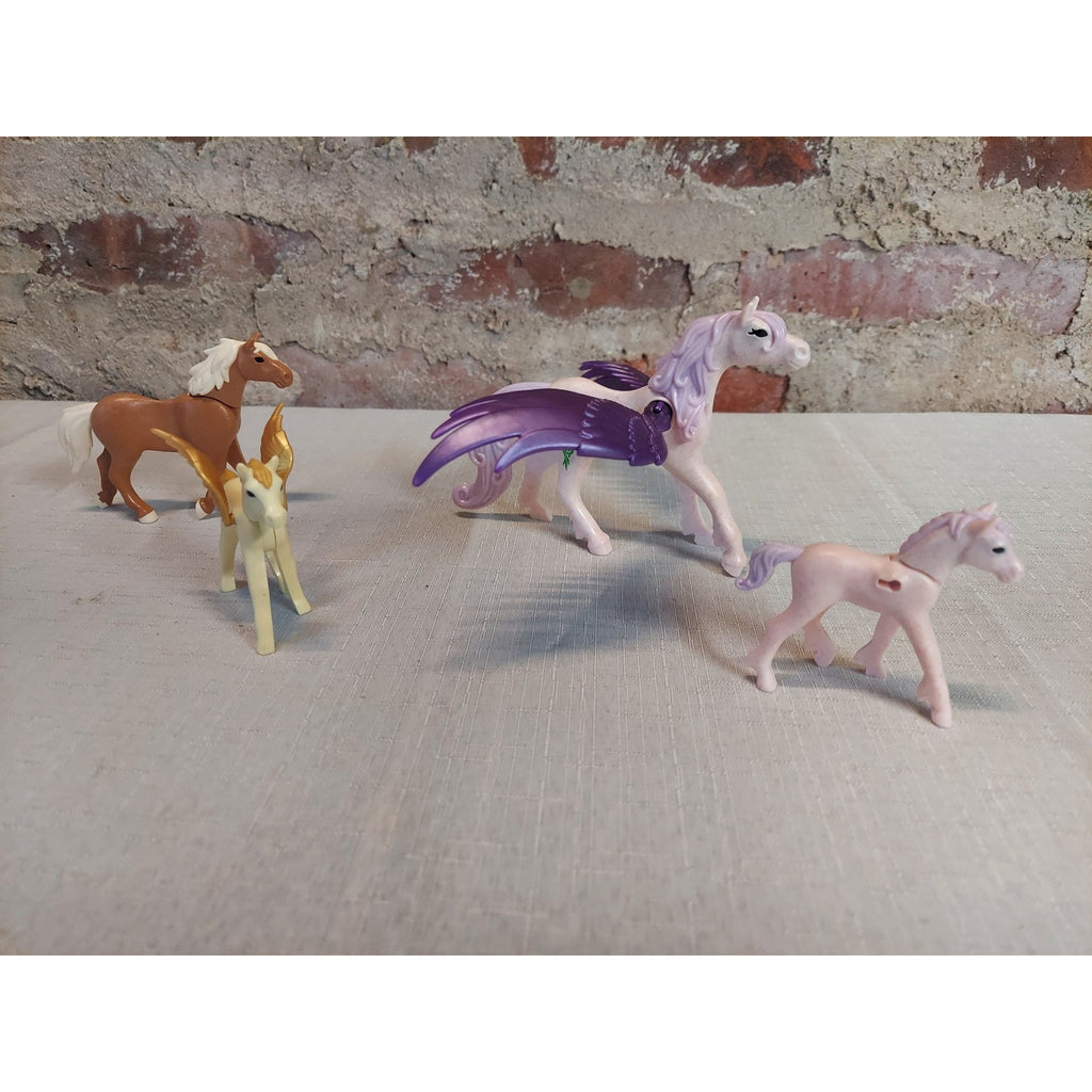 Schleich Horse Unicorn Pegasus Figures Foal Toy Animal Lot 4 White Brown Purple