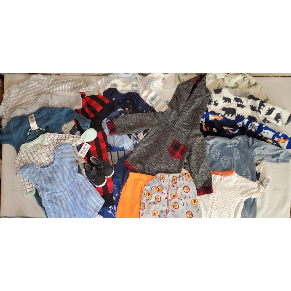 Baby Clothes Lot Bundle 3-6M 6-12M Bodysuits Sleepers Hoodie Pants Dress