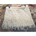 Womens S Mini Skirt Cream Fringe Textured Knit Winter Fall Y2K