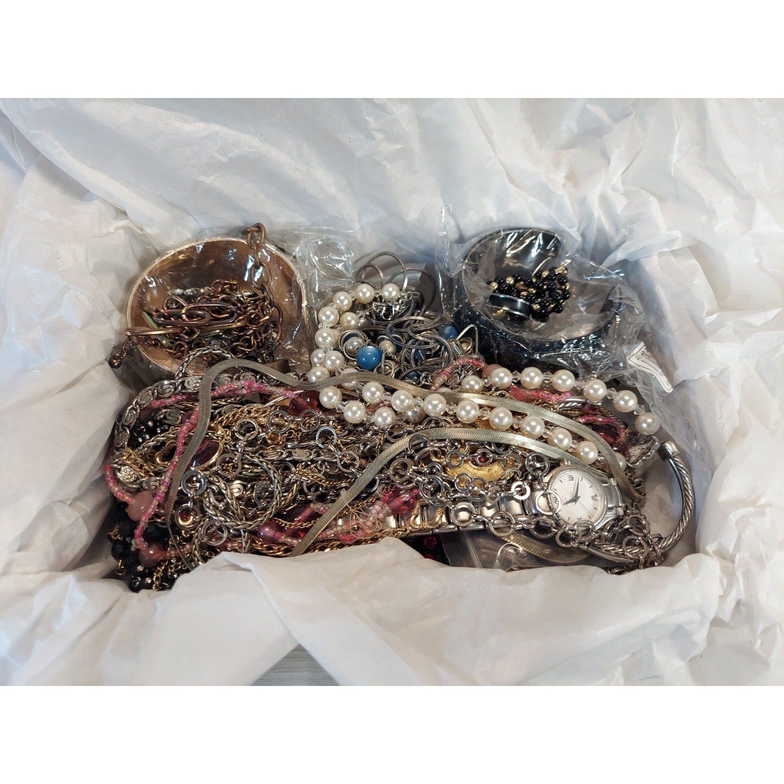 Costume Jewelry Lot Necklaces Earrings Bundle