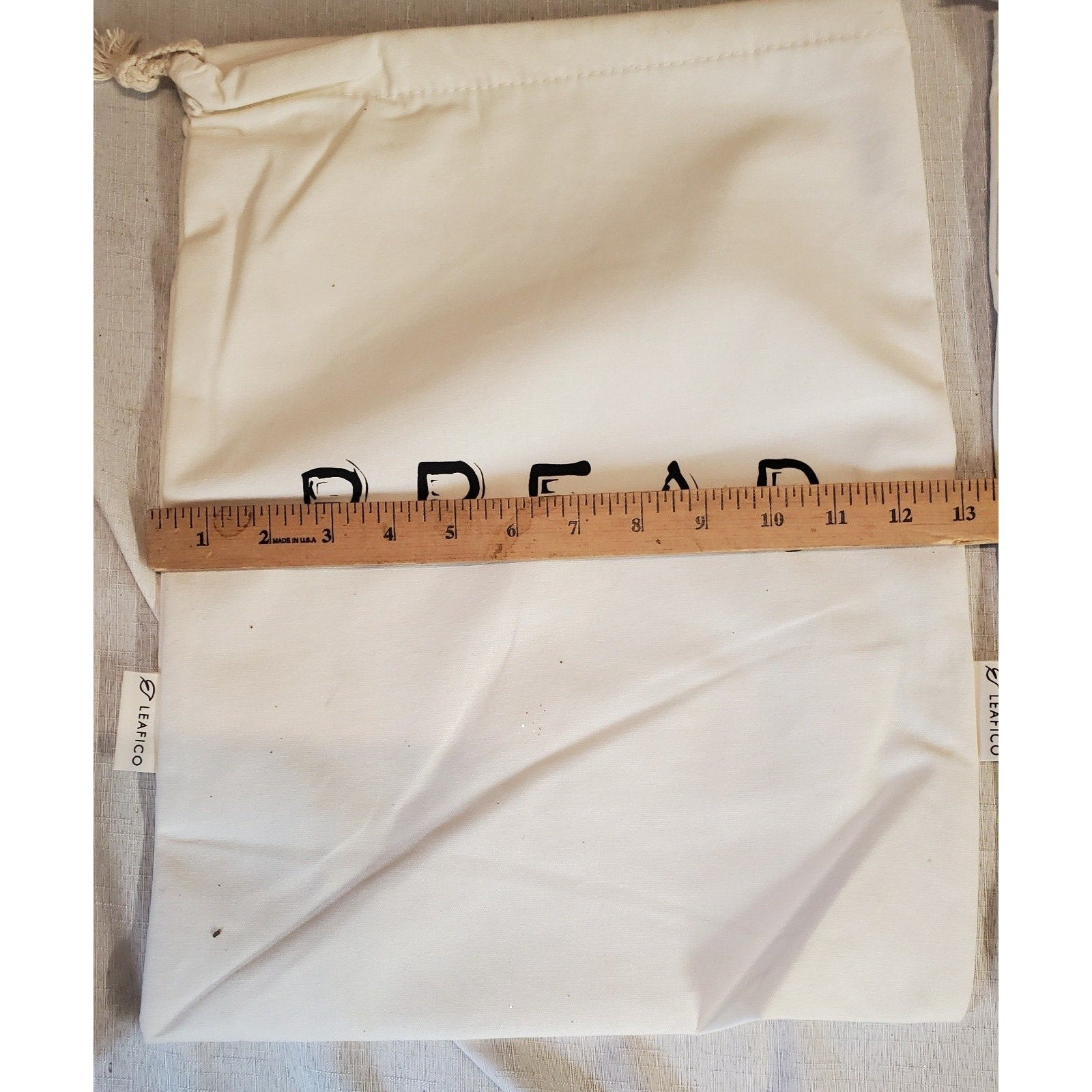 Reusable Organic Cotton Bread Bags Storage Drawstring Set 3 Loaf Baguette