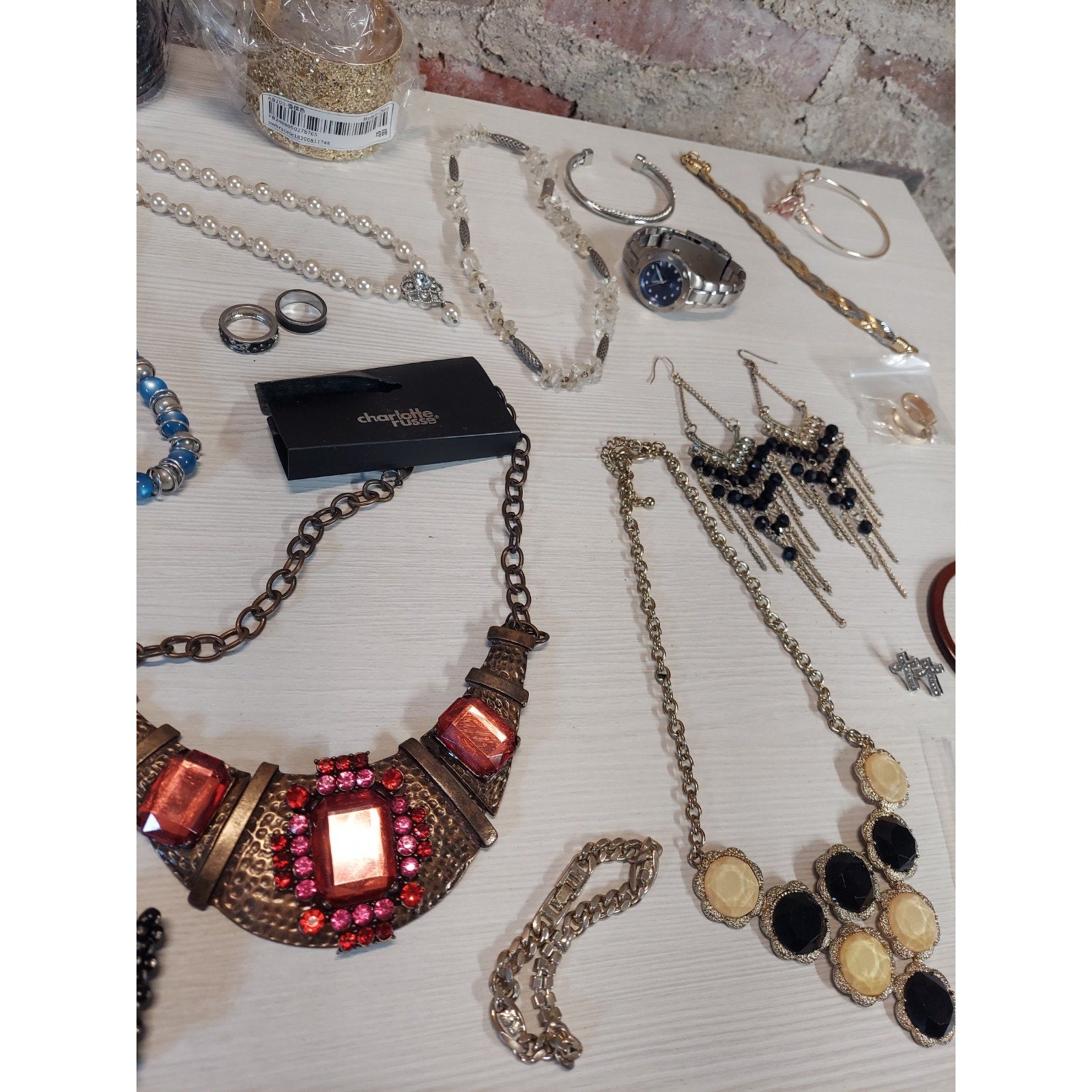 Costume Jewelry Lot Necklaces Earrings Bundle