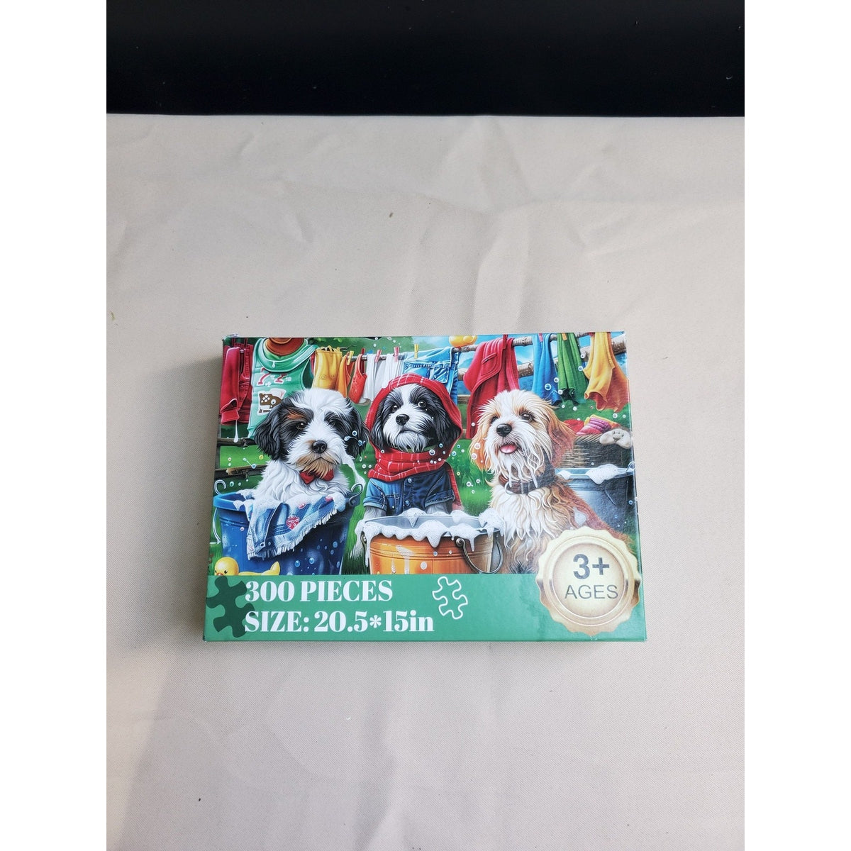 Jigsaw Puzzle Puppies Dogs 300 Pieces Kids Family Fun 20.5x15 Inch 3+ Ages