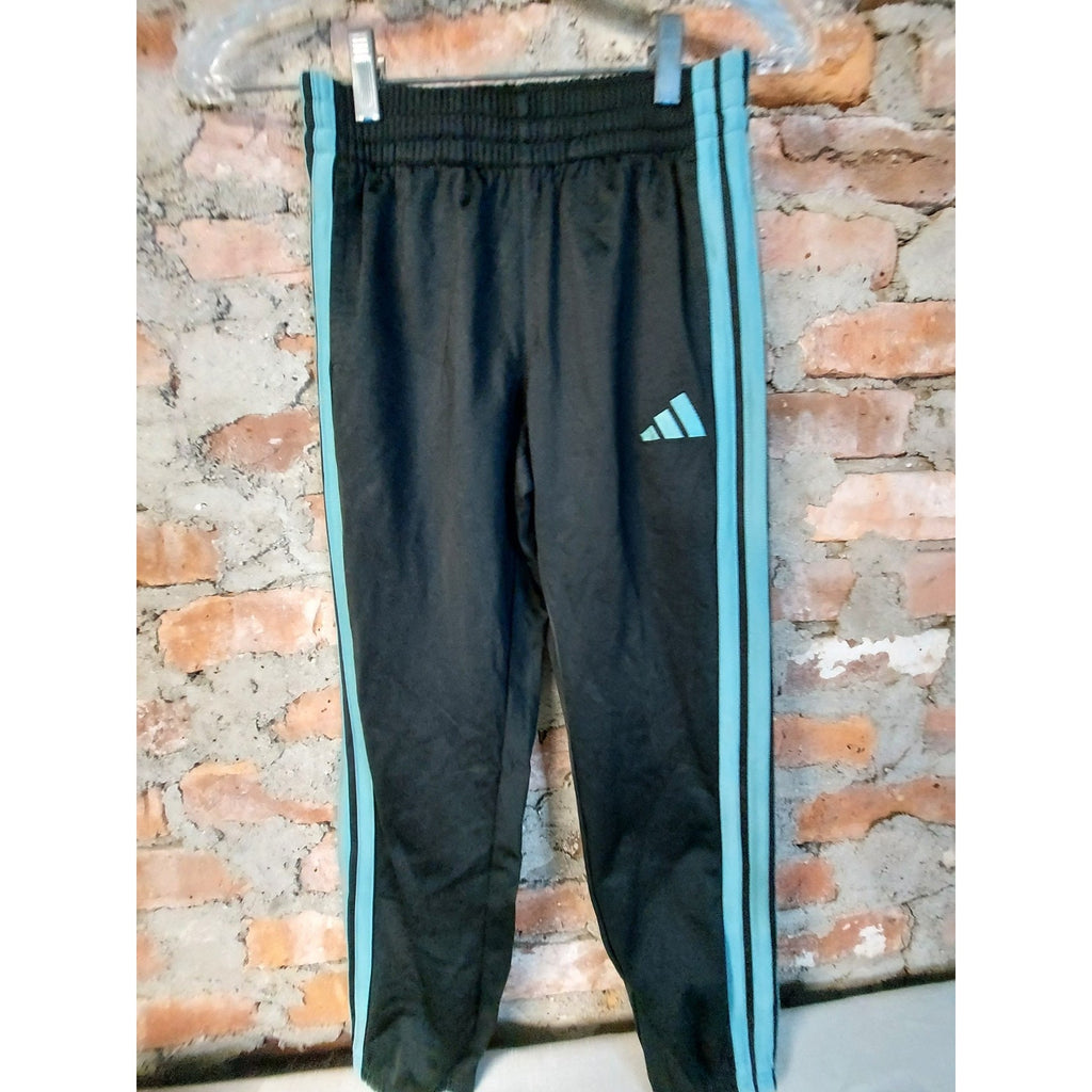 Adidas Unisex Boys Tracksuit Set S Small Teal Blue Black Full Zip Athletic