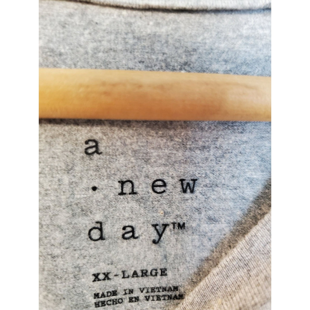 A New Day Womens T-Shirt Dress Size XX-Large Gray Sleeveless Drawstring Waist