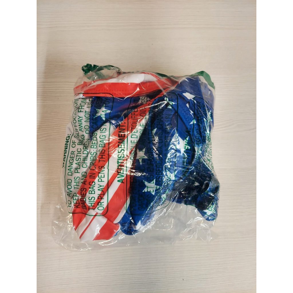 Girls Sz 14/16 Swimsuit American Flag Stars Stripes High Waisted Cutout