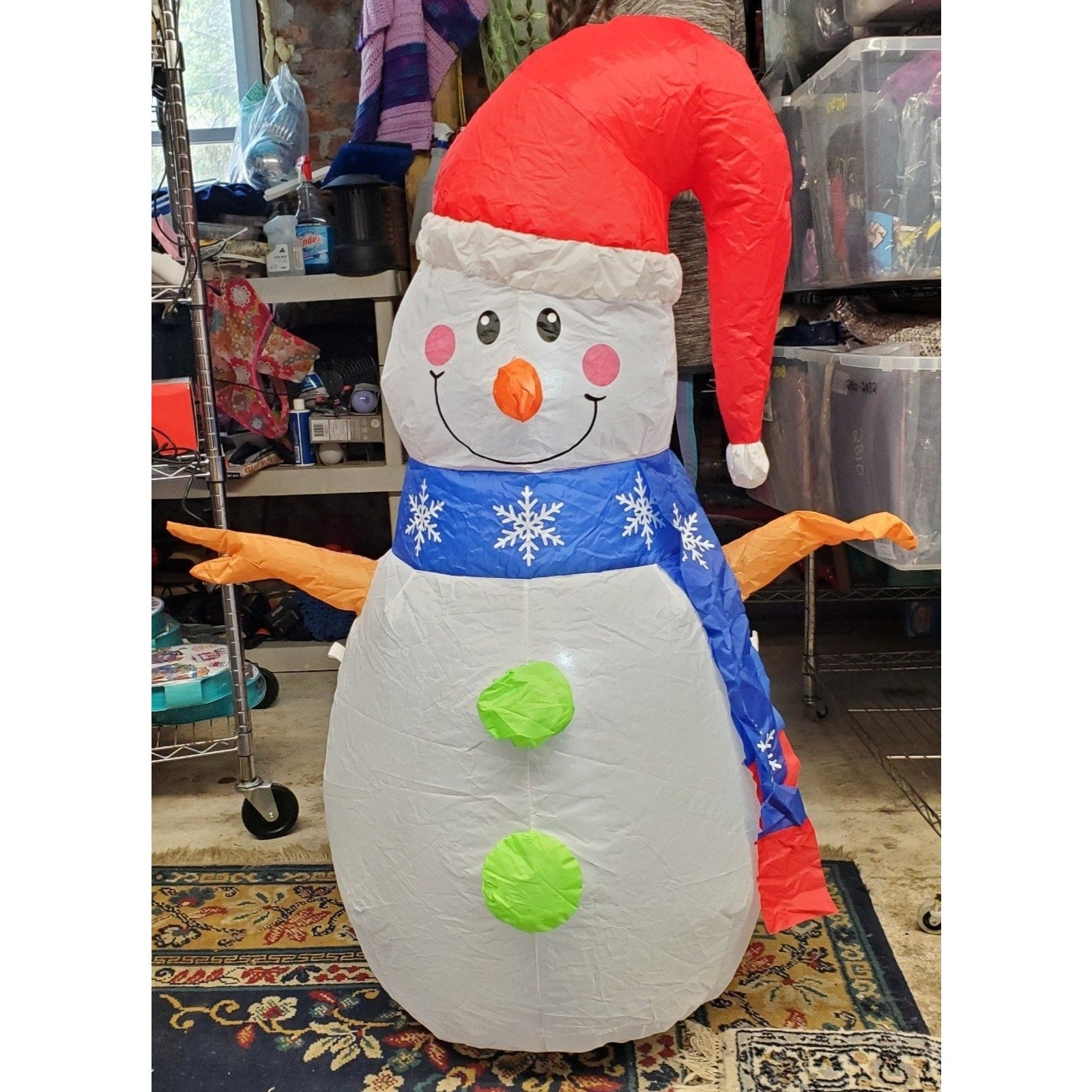 Aenovo Inflatable Snowman 3FT Blow Up LED Lights Christmas Outdoor Indoor Yard