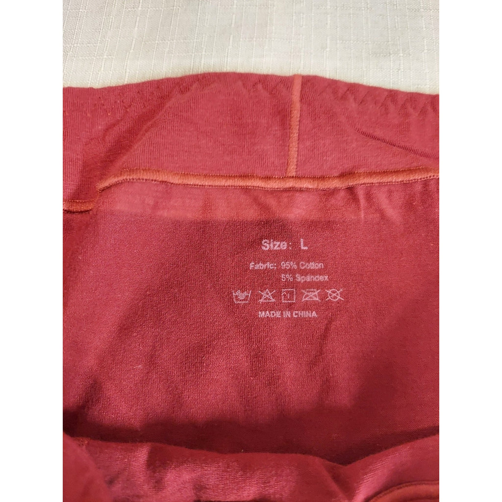 Mens Boxer Briefs Underwear L Purple Red Cotton Reusable Incontinence 2 Pack