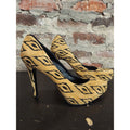 BCBG Generation Womens Pumps 8B Animal Print Platform High Heel Pointed