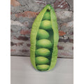Pea Pod Plush Pillow Large 24 Inch Green Novelty Food Decor Kids Room