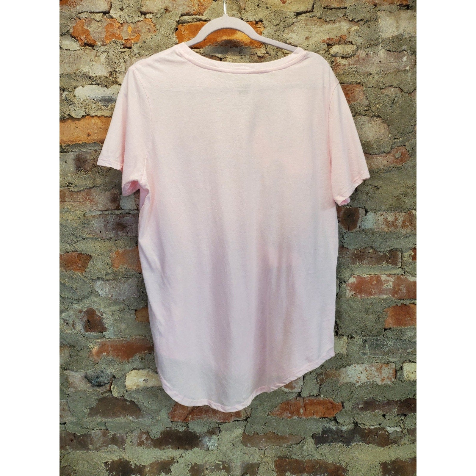 Tom Jerry Womens T Shirt XXL Pink Graphic Short Sleeve Cotton Blend Cartoon