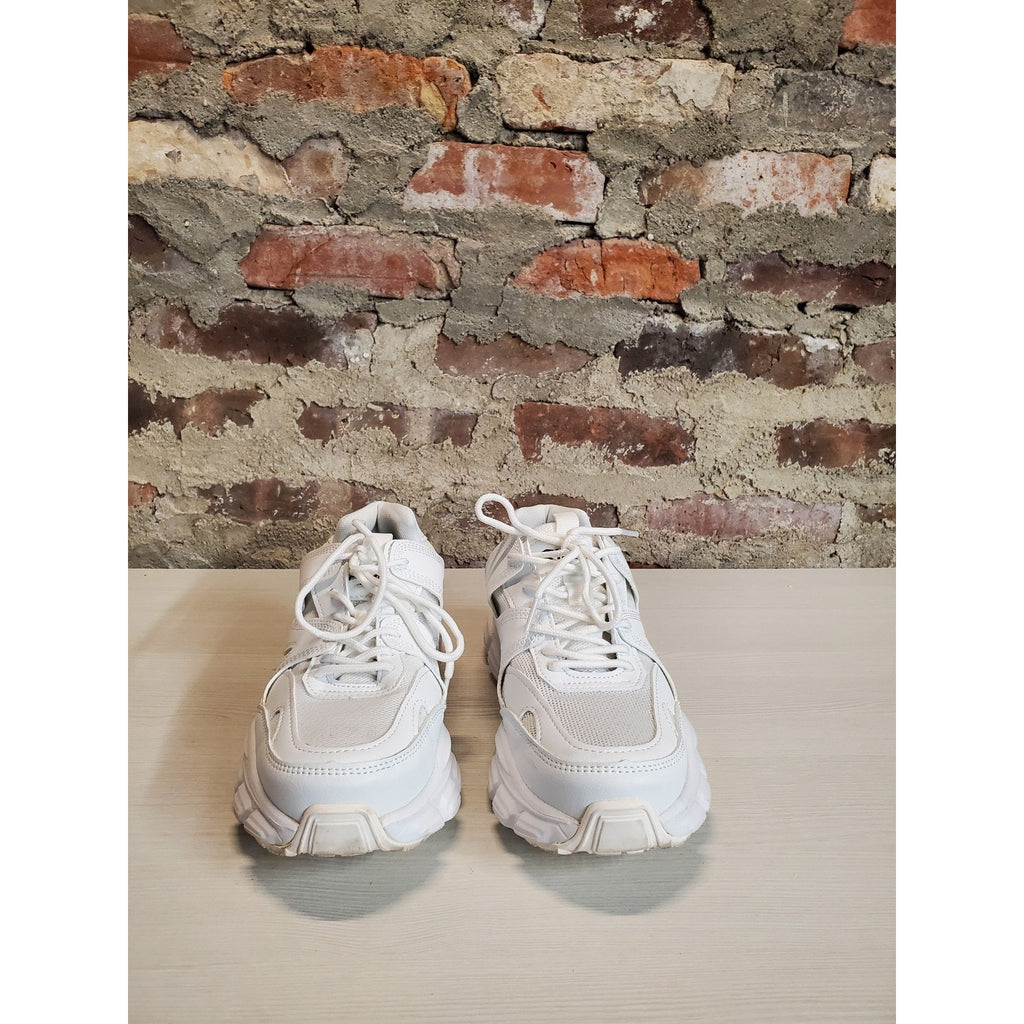HOGENT Womens Chunky Platform Sneakers US 8.5 White Athletic Casual Shoes