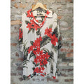 Favant Mens Hawaiian Shirt XXL White Red Floral Rayon Designed Hawaii
