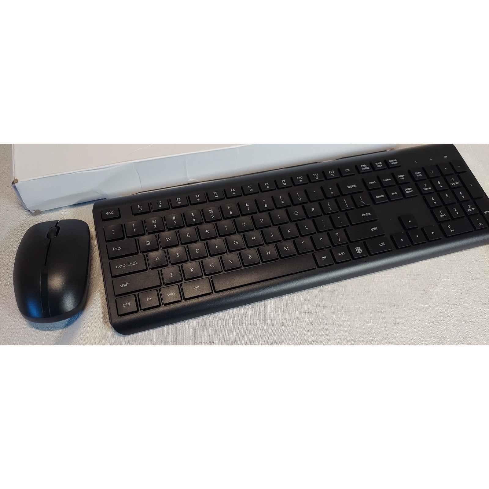 Wireless Keyboard Mouse Combo MK258 Full Size Quiet Slim Black PC Laptop Desktop