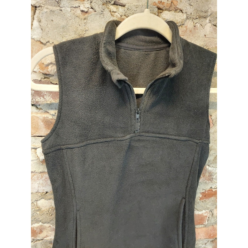 Girls Youth Fleece Dress Quarter Zip Black 8-9Y Polyester Warm Outdoor