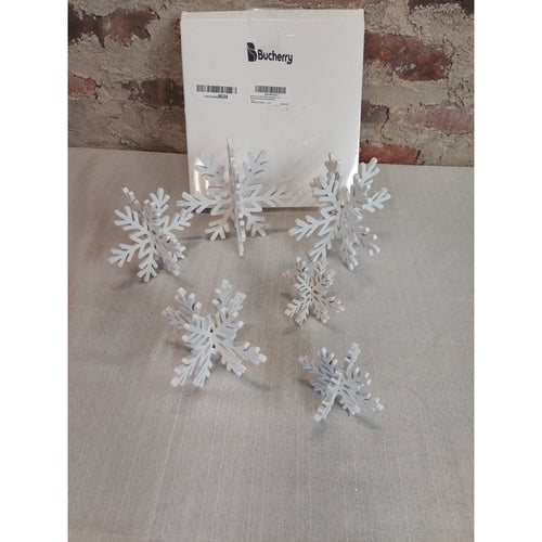 Bucherry 3D White Snowflake Decorations Set Christmas Winter Holiday Decor