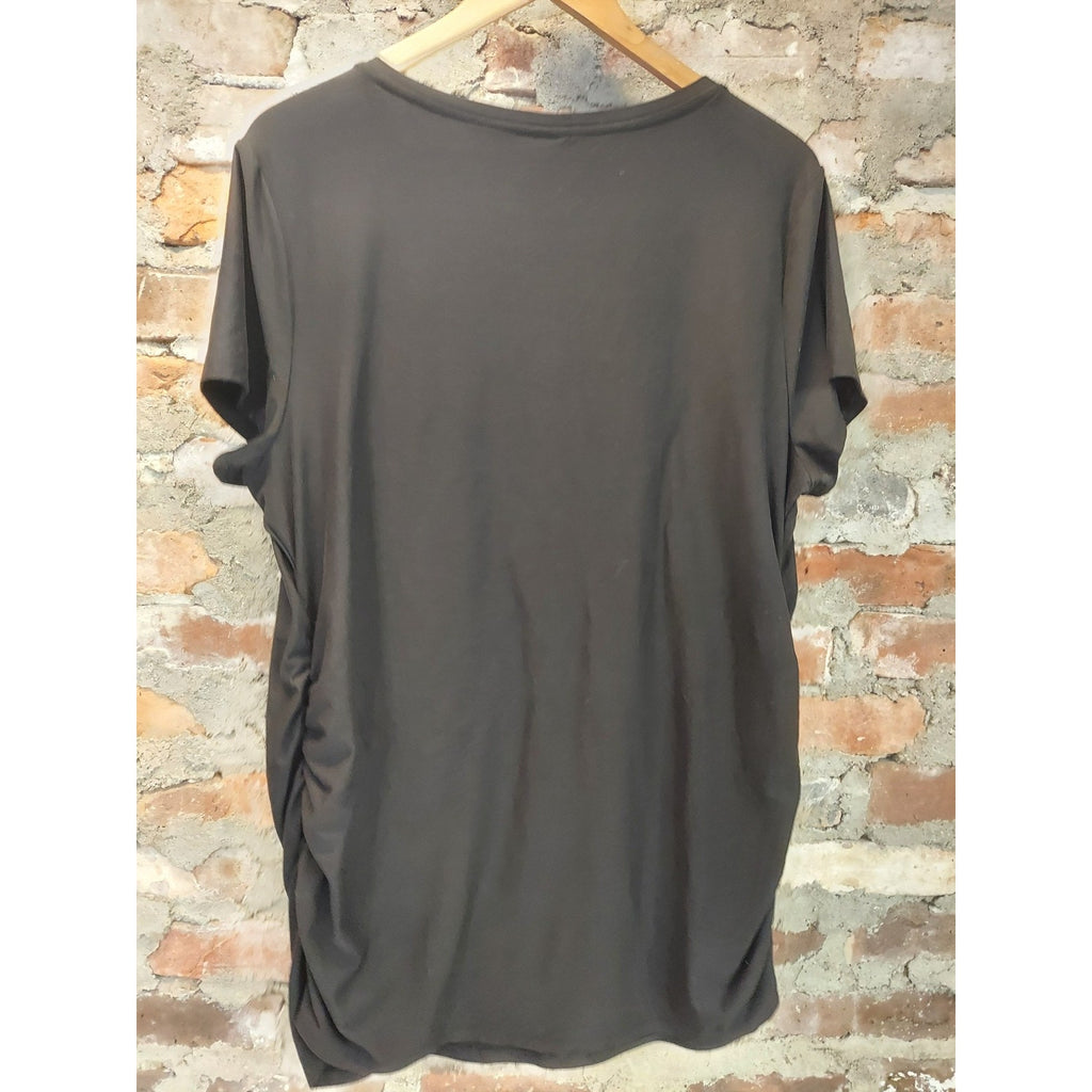 Time And Tru Womens Maternity T-Shirt XXL 2XL Size 20 V Neck Short Sleeve