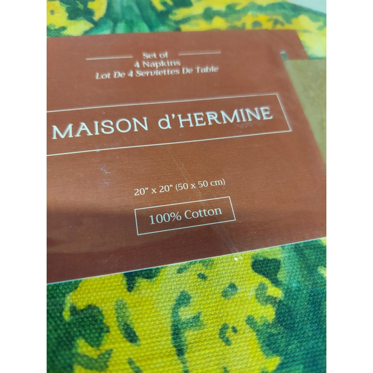 Maison d'Hermine Fall Autumn Pumpkin Gourd Napkins Set 4 Cotton Dinner Table