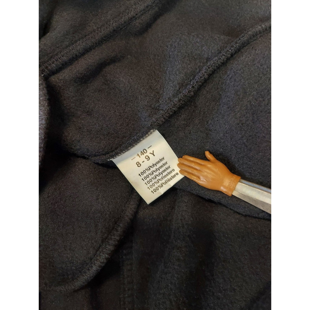 Girls Youth Fleece Dress Quarter Zip Black 8-9Y Polyester Warm Outdoor