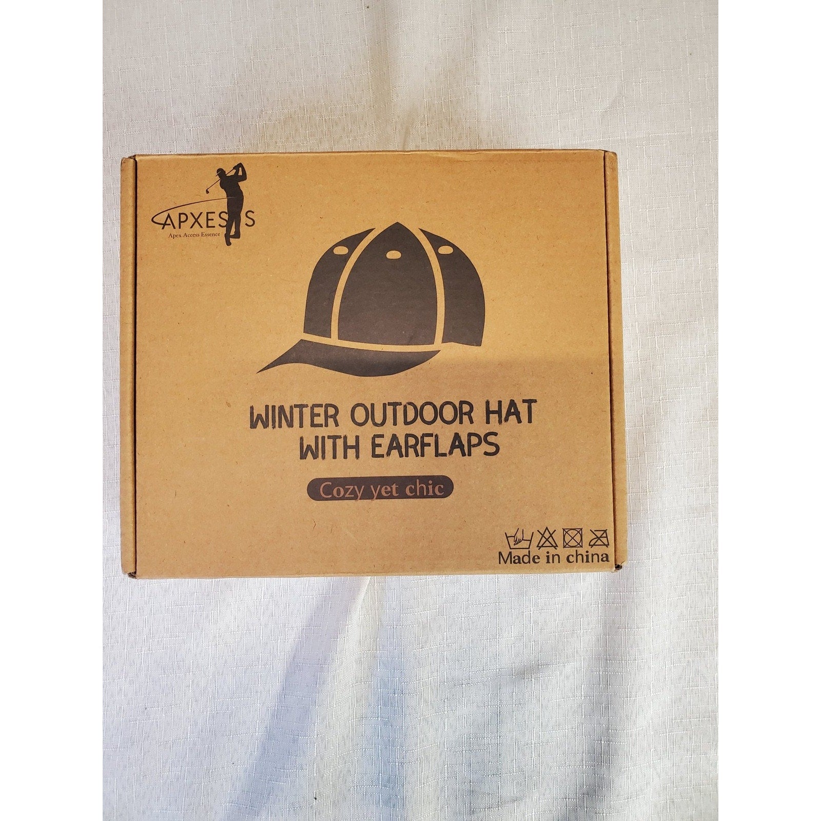 APXES Mens Winter Outdoor Earflap Hat Cap Gray Tweed Warm Baseball Style