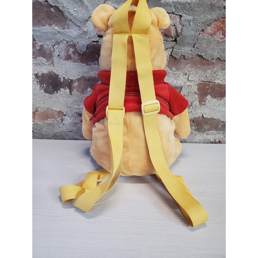 Disney Winnie Pooh Plush Backpack Stuffed Animal 14 Inch Kids Yellow Red