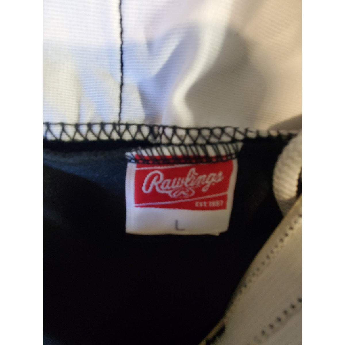 Rawlings Youth Baseball Pants Large Black Elastic Cuff Drawstring Jogger
