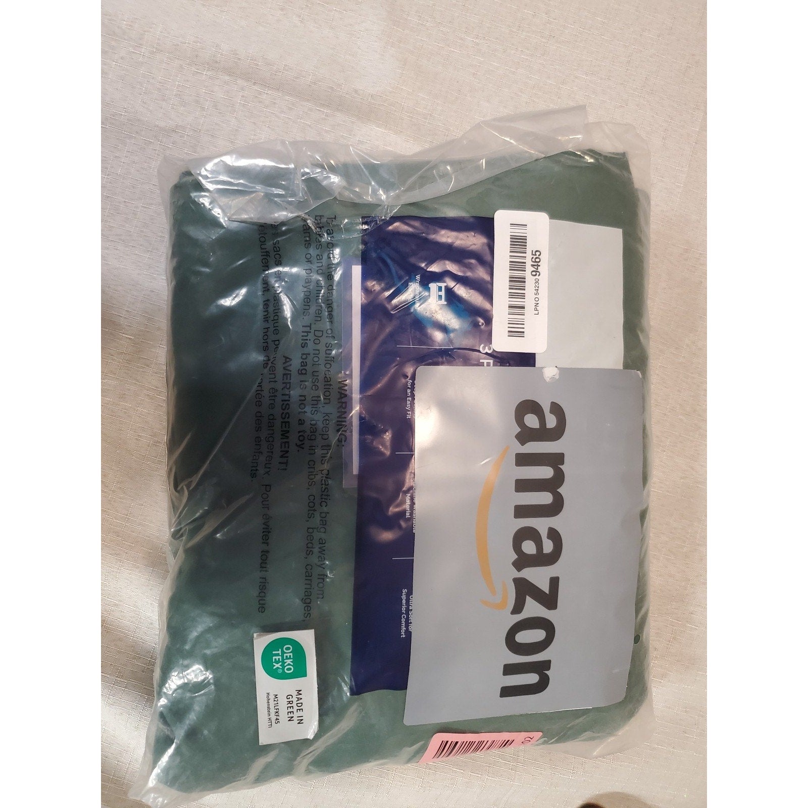Twin XL Sheet Set Emerald Green Deep Pockets Soft Pleated Pillowcase OEKO-TEX