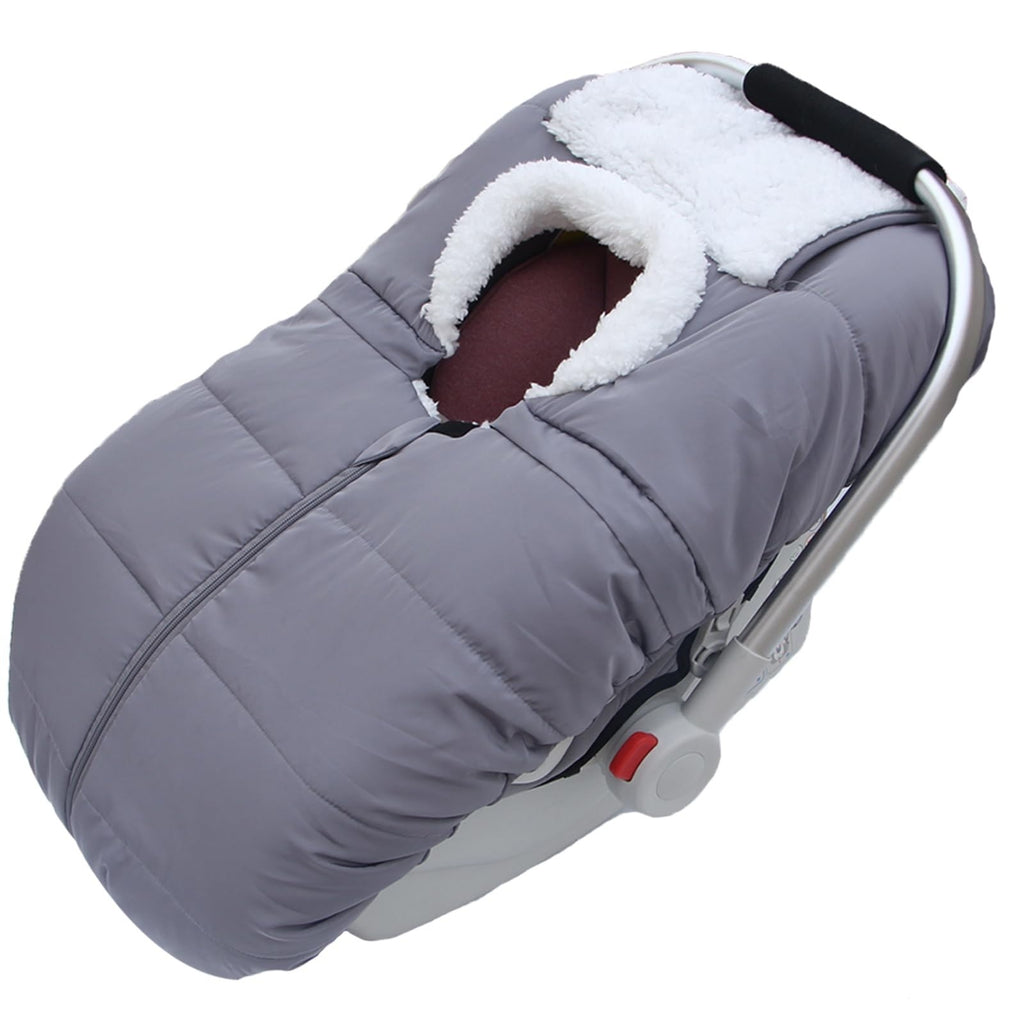 Baby Car Seat Cover Bunting Bag Universal Fit Warm Winter Gray Padded Cozy